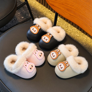 套保暖防水学步鞋 男童女童室内居家可拆卸鞋 儿童棉拖鞋 婴童冬季