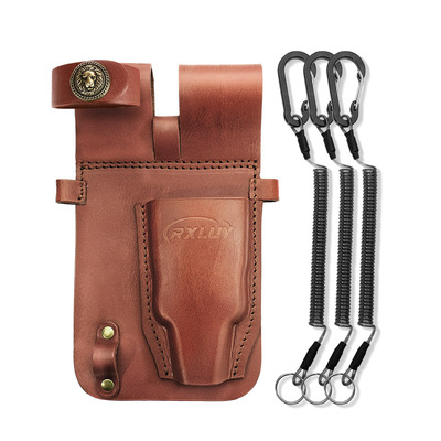 RXLUY路亚海钓鱼钳控鱼器真牛皮套，几乎适用各种钓鱼钳剪刀工具