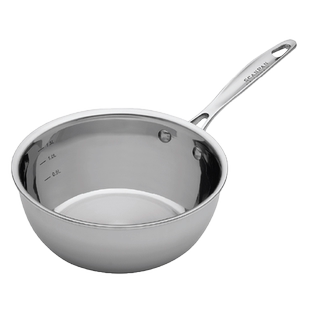 丹麦scanpan奶锅不锈钢无涂层食品级加厚Fusion5系列婴儿辅食锅具