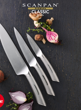 丹麦scanpan不锈钢切菜刀水果刀多功能刀面包刀厨师刀Classic刀具