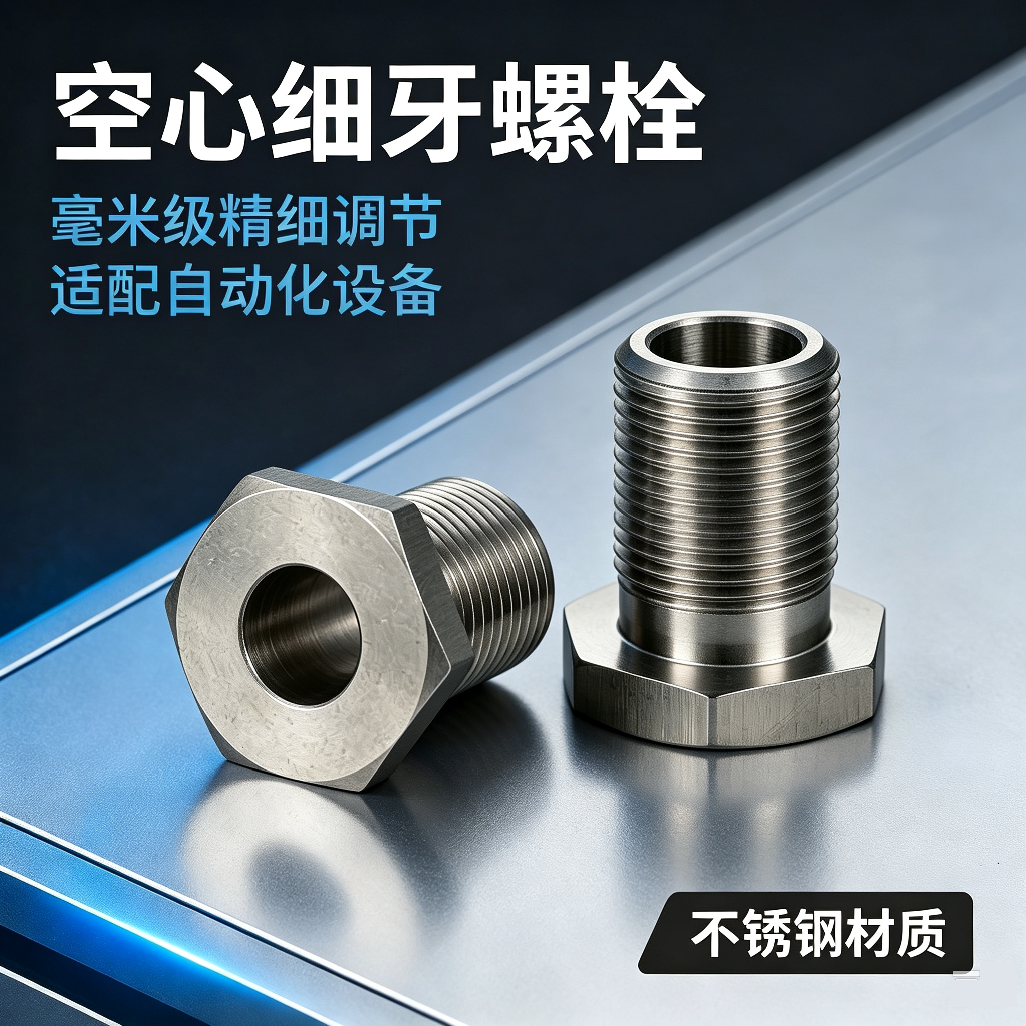 不锈钢细牙空心调整螺栓PAX11/PAX41-M8 M10 M10 M16 M20 M24 M30