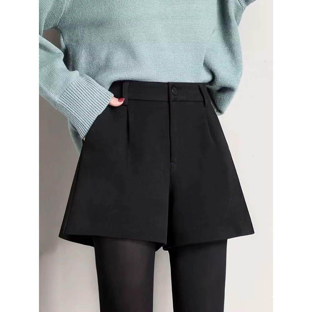 加厚毛呢裤子黑色短裤女秋冬新款a字裤梨型身材显瘦高腰外穿靴裤,户外/登山/野营/旅行用品,速干T恤,淘宝优惠券,粉丝福利购,淘宝优惠卷