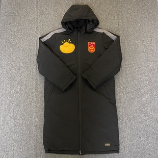 中超经典中长款足球棉服冬季保暖训练服棉衣背心上海申花上海海港