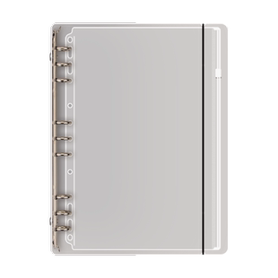 打孔文件夹活页袋b5拉边收纳袋双孔夹透明拉链袋收纳票据袋手帐本
