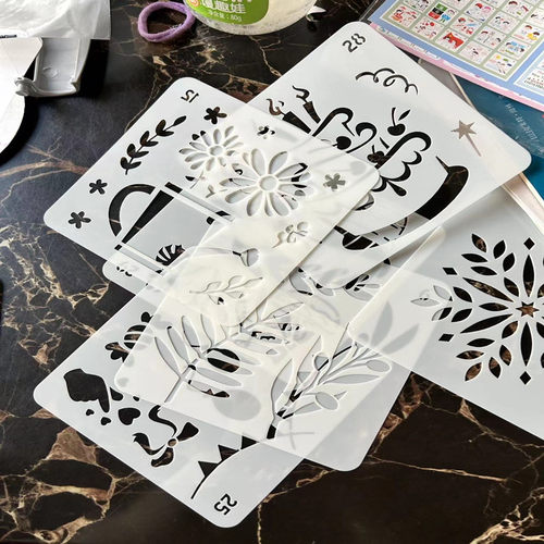 diy镂空绘画手抄报模板小学生尺