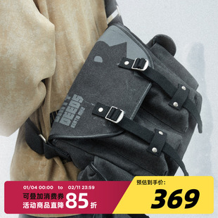 【正版授权】Underverse联名吉考斯工业水洗做旧邮差包单肩斜挎包