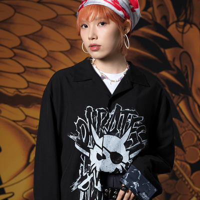 【正版授权】人中之龙联名吉考斯工业夏威夷领真岛吾朗长袖衬衫