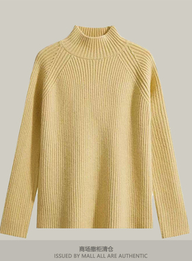 专柜半高领打底衫女士秋冬内搭针织衫独特别致插肩袖宽松百搭毛衣