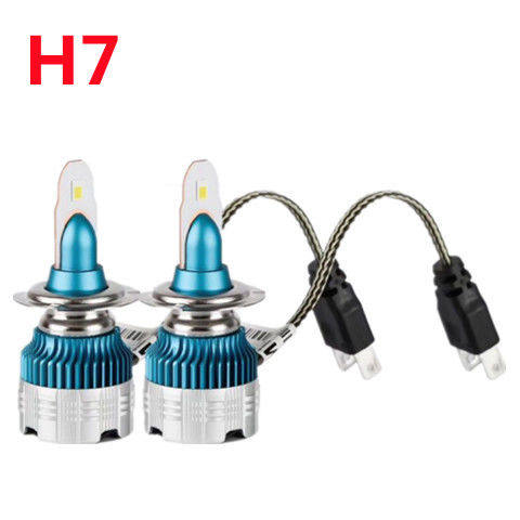 LED汽车大灯150W远近光迷你款H7H3H4原装位聚光灯泡12V24V通用