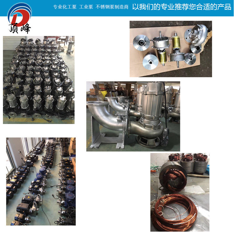 新款国标法兰304316不锈钢耐盐酸硫酸硝碱污水污物排污潜水泵包邮