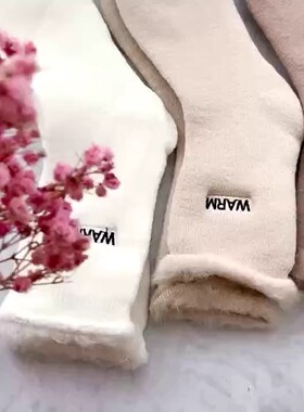 超厚袜子冬季加绒加厚可爱雪地袜