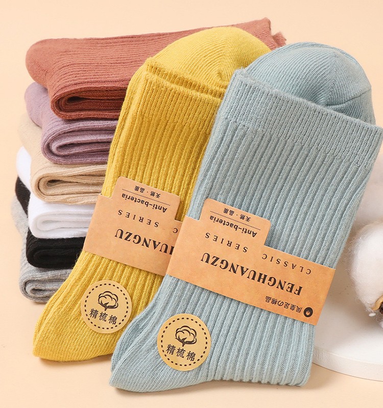袜子女春秋纯棉全棉100%