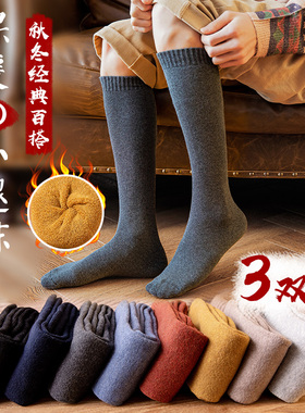 小腿袜子男士高筒长袜中筒纯棉