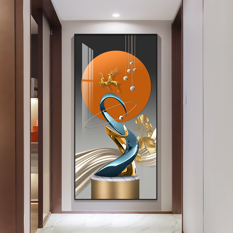 入户玄关装饰画走廊过道尽头挂画