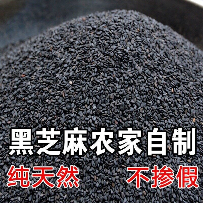 黑芝麻粒食用熟黑芝麻500克炒熟芝麻生黑芝麻即食免洗干净包