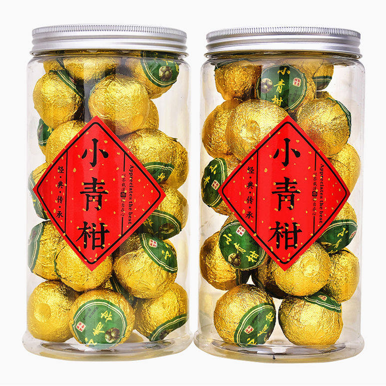 新会小青柑普洱茶陈皮宫廷普洱柑普茶橘子茶桔普茶250g一罐装