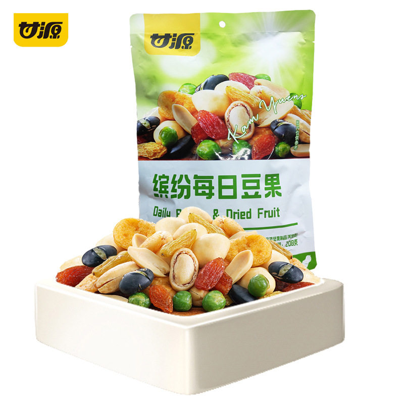 甘源缤纷每日豆果208g袋装休闲零食食品混合坚果综合果仁小吃