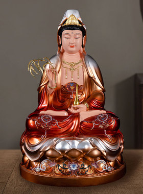 家用树脂观音佛像坐莲观世音菩萨