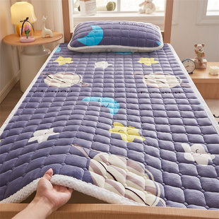冬季牛奶绒床单单件加绒加厚单人学生宿舍被单绒毯双人珊瑚绒儿童