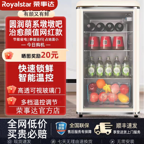 荣事达复古冰吧节能省电冷藏保鲜