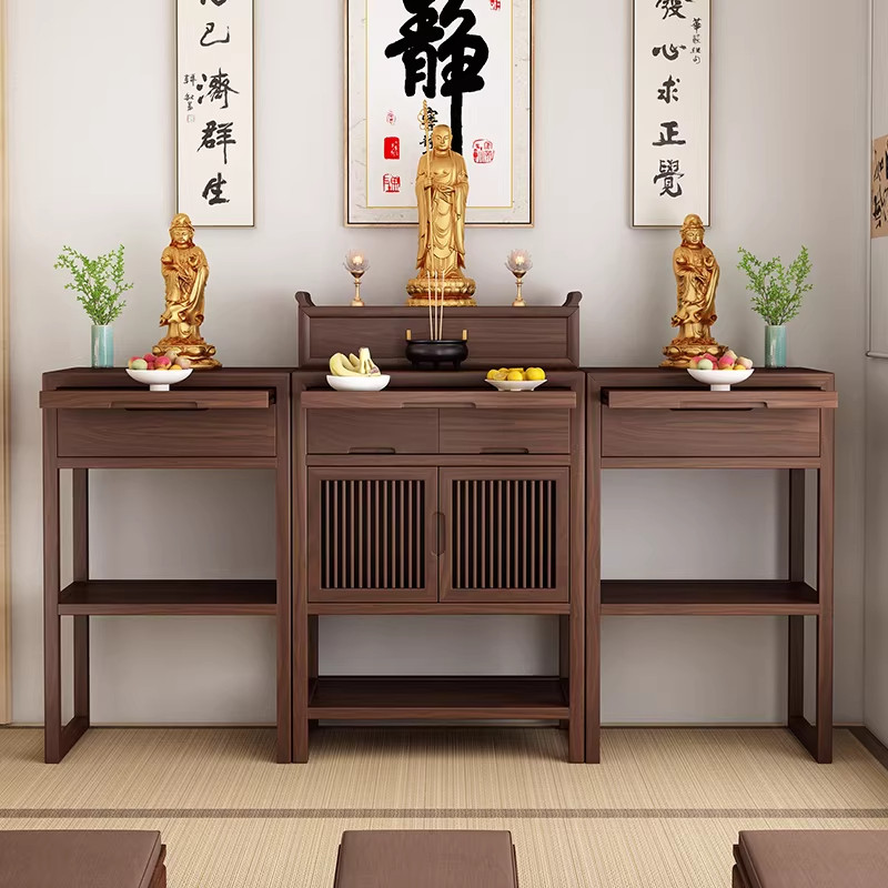 黑胡桃实木新中式佛堂供桌香案