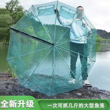 鱼笼只进不出特大号鱼网虾笼捕虾网捕鱼螃蟹虾网抓鱼龙虾鱼网伞型