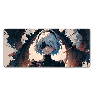 尼尔机械纪元2B小姐姐鼠标垫家用办公游戏电竞定制桌垫超大号加厚