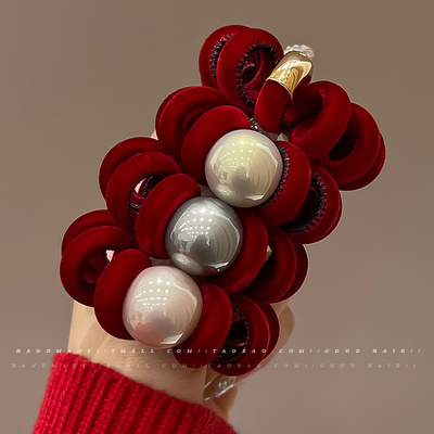 发圈本命年红色新年高级感头绳女