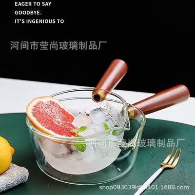 日式小炖盅网红泡面锅小奶锅硼耐热牛奶锅沙拉锅家用透明煮锅