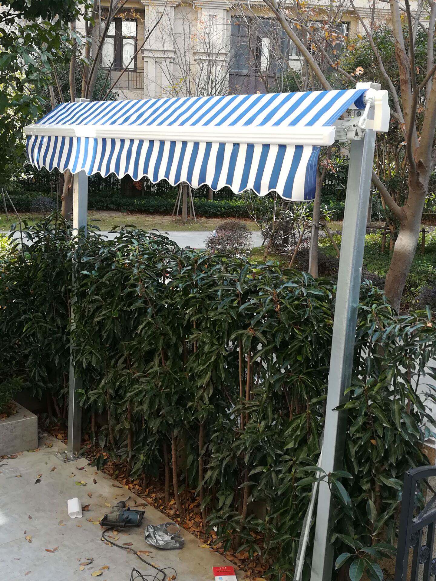 单开遮阳棚 伸缩雨棚 雨蓬 手摇伸缩棚 升缩雨蓬安装便捷使用方便