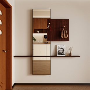 百思木全身镜遮挡电表箱洞洞板定制家用入户玄关全身镜子隐藏贴墙