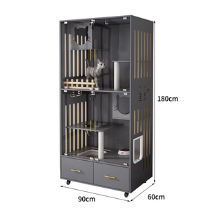 高档猫别墅品质猫笼子超大自由空间猫屋家用室内豪华猫窝猫柜全景