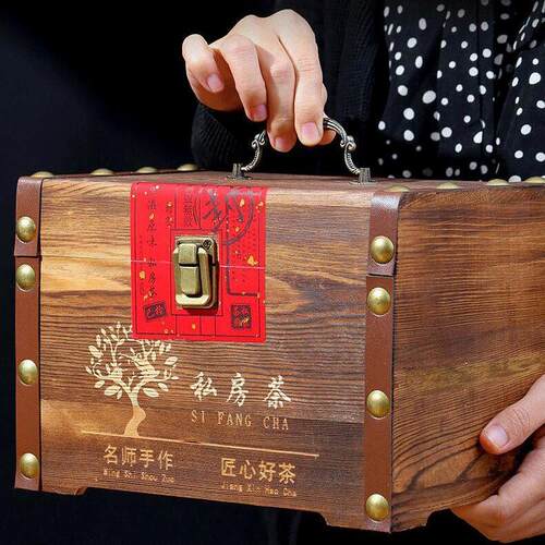 红茶正山小种茶叶浓香蜜香型耐泡2026新茶复古木质礼盒装送礼500g