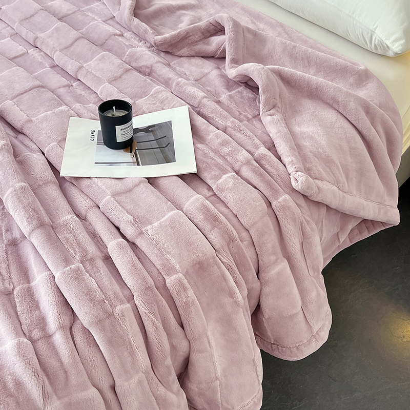 拉舍尔毛毯被子冬季加厚保暖珊瑚法兰绒盖毯铺床双人冬天沙发6斤