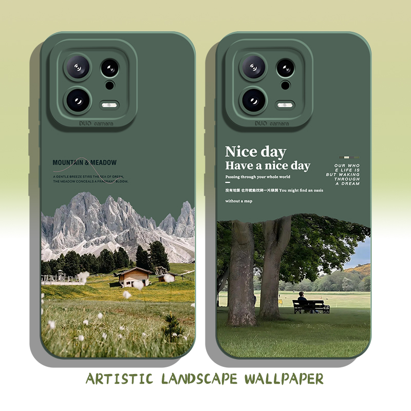 适用小米红米手机壳文艺风景