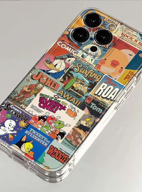 复古动画片手机壳适用华为pura80海报nova14新款mate70pro卡通p60小众50/40/30新款13/12/11/10/9荣耀400/300