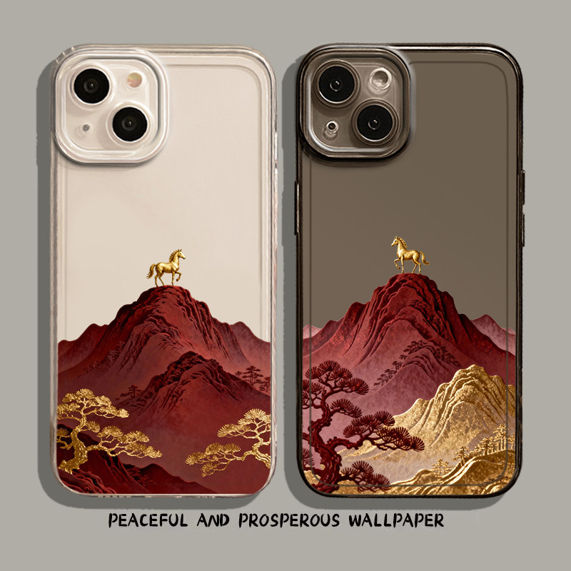 适用苹果17手机壳iphone16promax日照金山15plus马年14pro限定13mini国风12新年11本命年8p小众7高级感xs男xr,3C数码配件,手机保护套/壳,淘宝优惠券,粉丝福利购,淘宝优惠卷