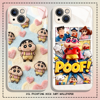 适用小米红米手机壳毛绒蜡笔小新