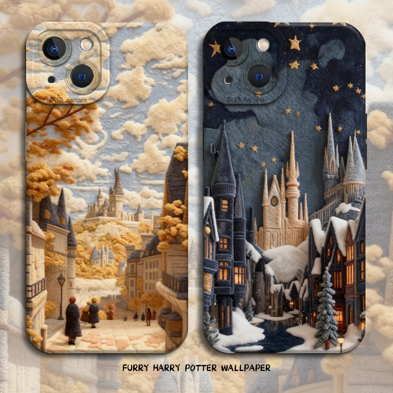 适用三星手机壳毛绒哈利波特