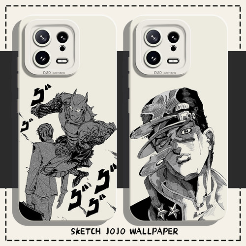 适用小米红米手机壳jojo素描