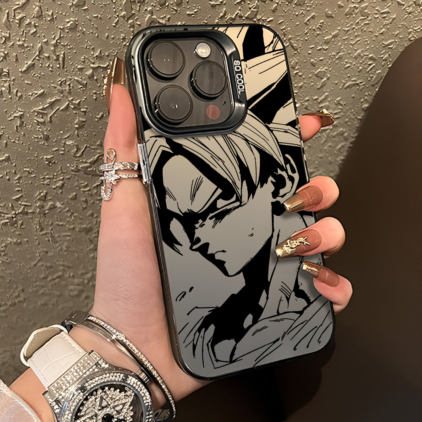 悟空侧脸手机壳线条新款