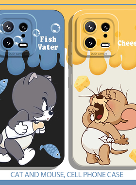 猫和老鼠手机壳适用小米17promax/15ultra汤姆和杰瑞14情侣13/12红米k80k70/k60至尊版k50/k40s/k90/note11/9