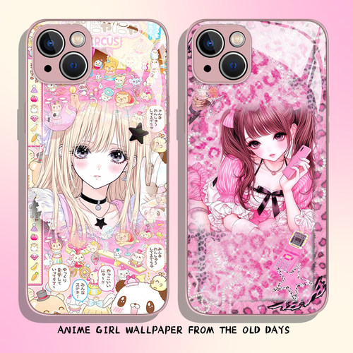 适用oppo手机壳古早动漫少女