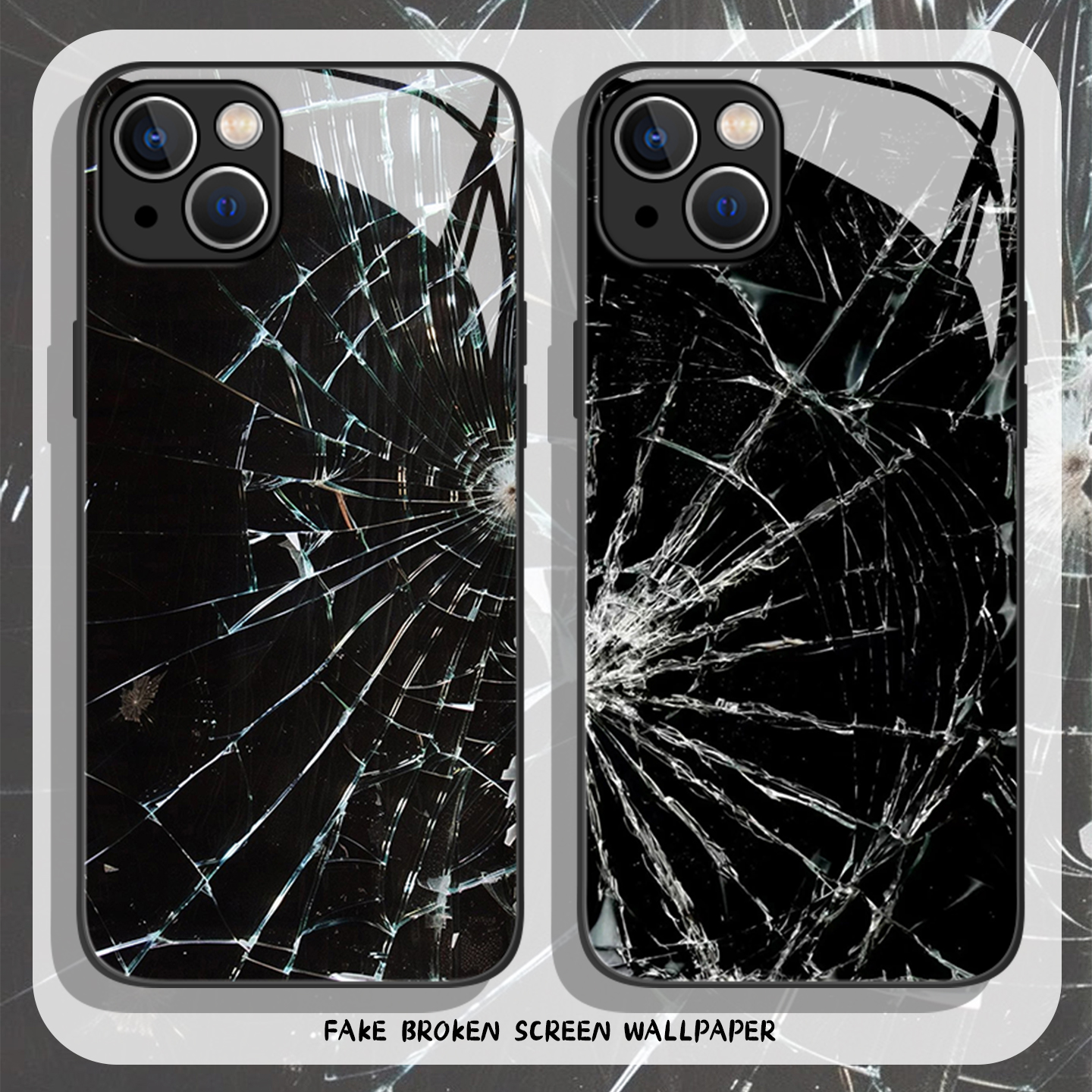 适用小米红米手机壳仿真碎屏