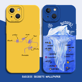 成功秘诀手机壳适用苹果17励志iphone16promax正念15新款 14plus文字13mini小众12高级感11硅胶8p男7女xs