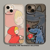 turbo4 适用小米17promax手机壳15小红帽大灰狼14pro情侣13卡通12一对11红米k90k80k70k60k50k40k30 note10