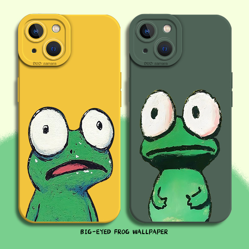 大眼蛙手机壳新款油画风