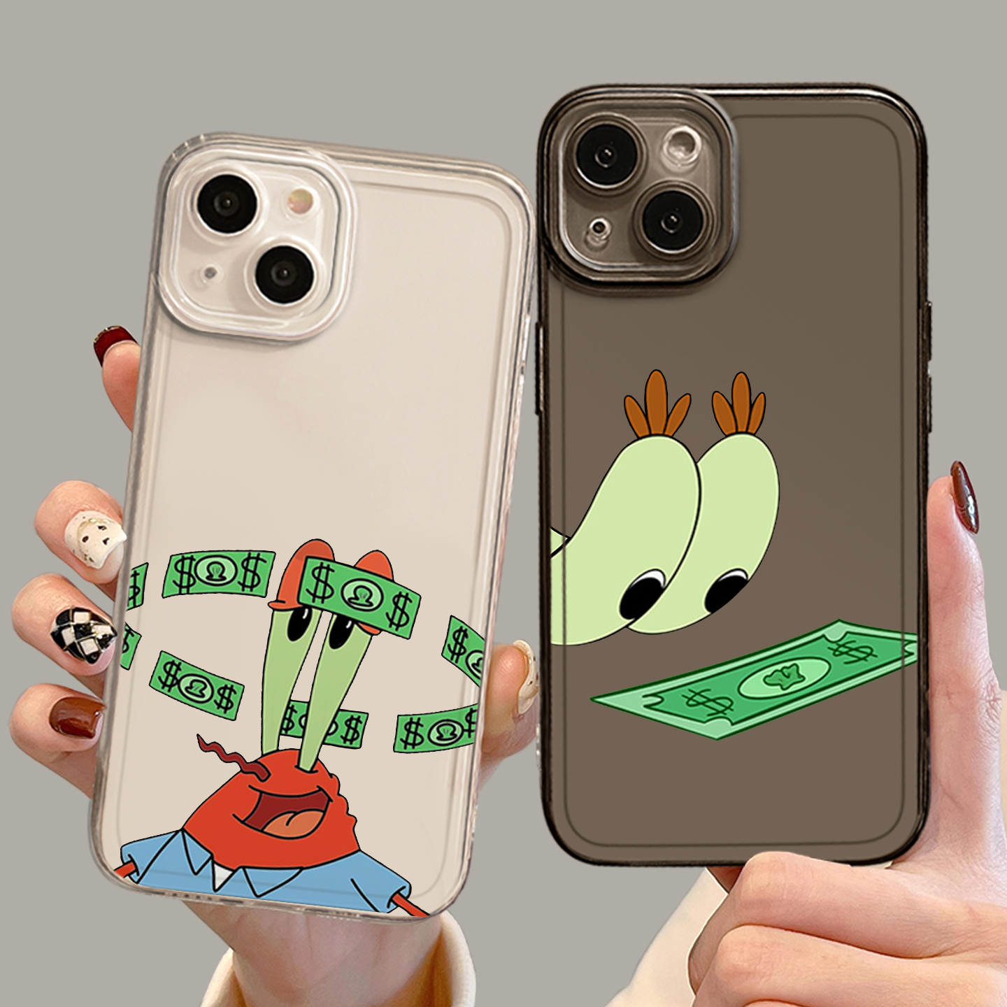 适用一加iqoo手机壳财迷蟹老板