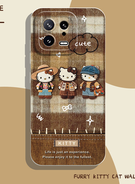 毛绒hellokitty手机壳适用小米17promax秋冬15ultra新款14pro/13/12/11红米k90k80k70k60k50k40s女k30/note10