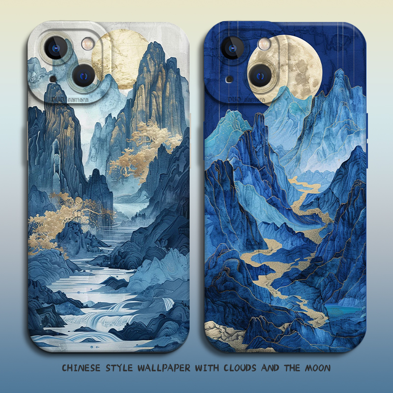 国风山水画手机壳新中式高级感